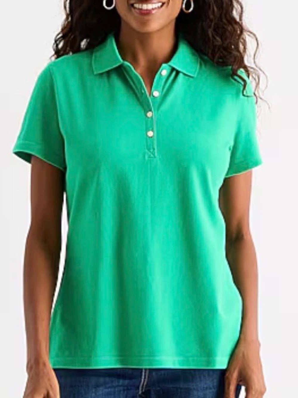 St. John's Bay Womens Short Sleeve Polo Shirt